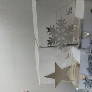 Nordstrom silver stocking hangers. Set of two.